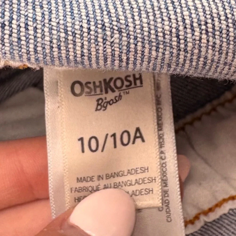 OshKosh Bgosh Kids Vestbak Denim Overalls Medium Wash Blue Stretch Size 10